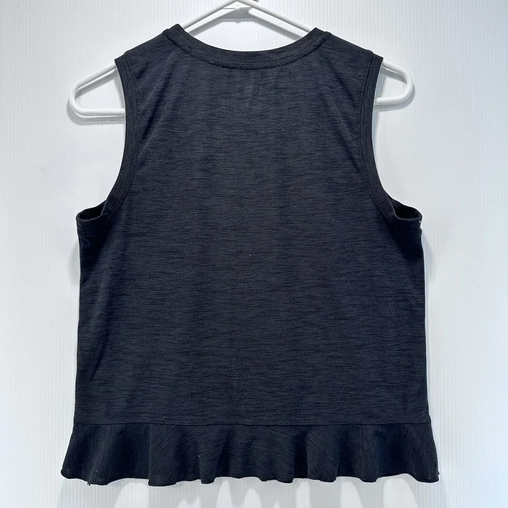 2/$20 Old Navy Active Breathe On Tank Top Womens Size S Gray‎ Ruffles like new! - Picture 2 of 5